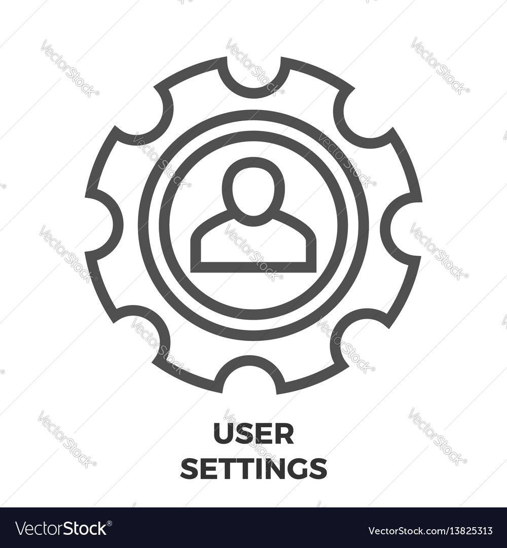 User settings line icon