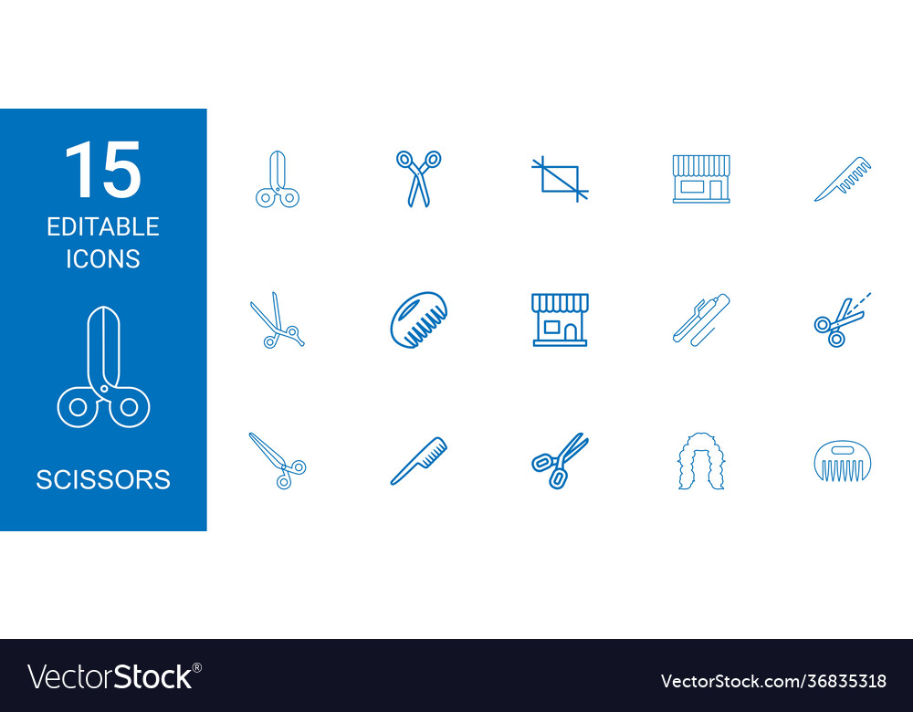 15 scissors icons