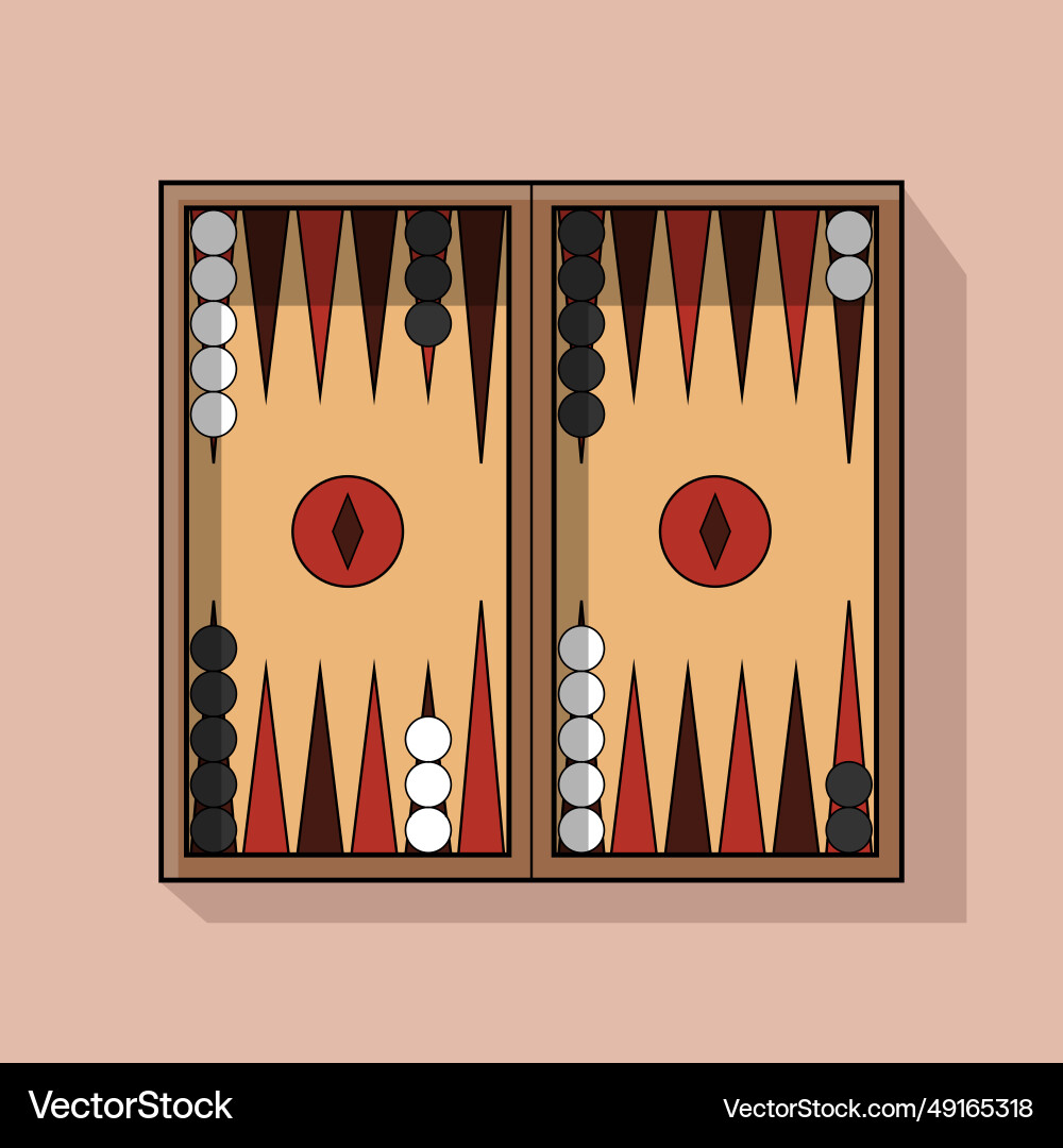 Backgammon Game Royalty Free Vector Image Vectorstock