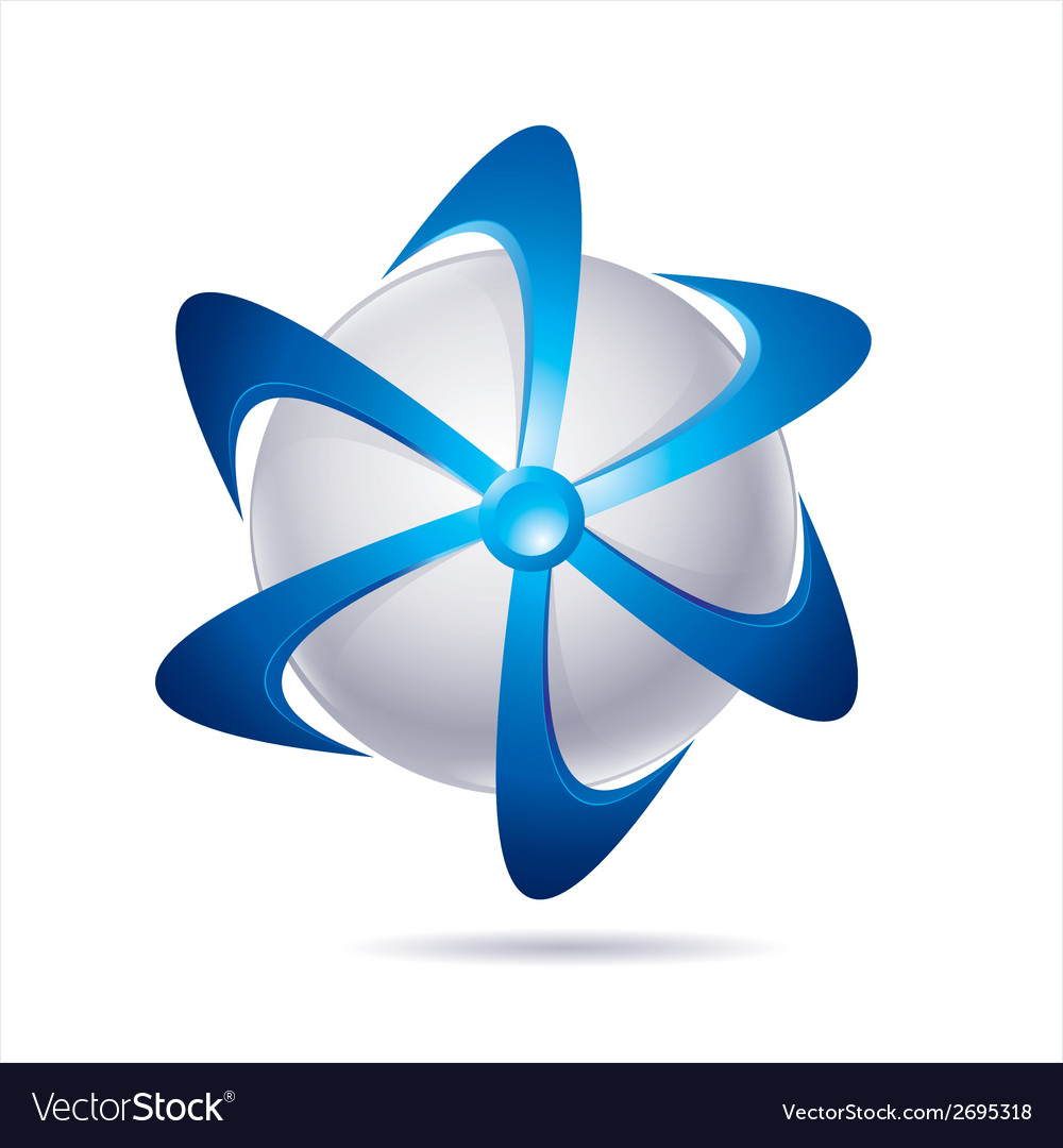 Blue techno icon Royalty Free Vector Image - VectorStock