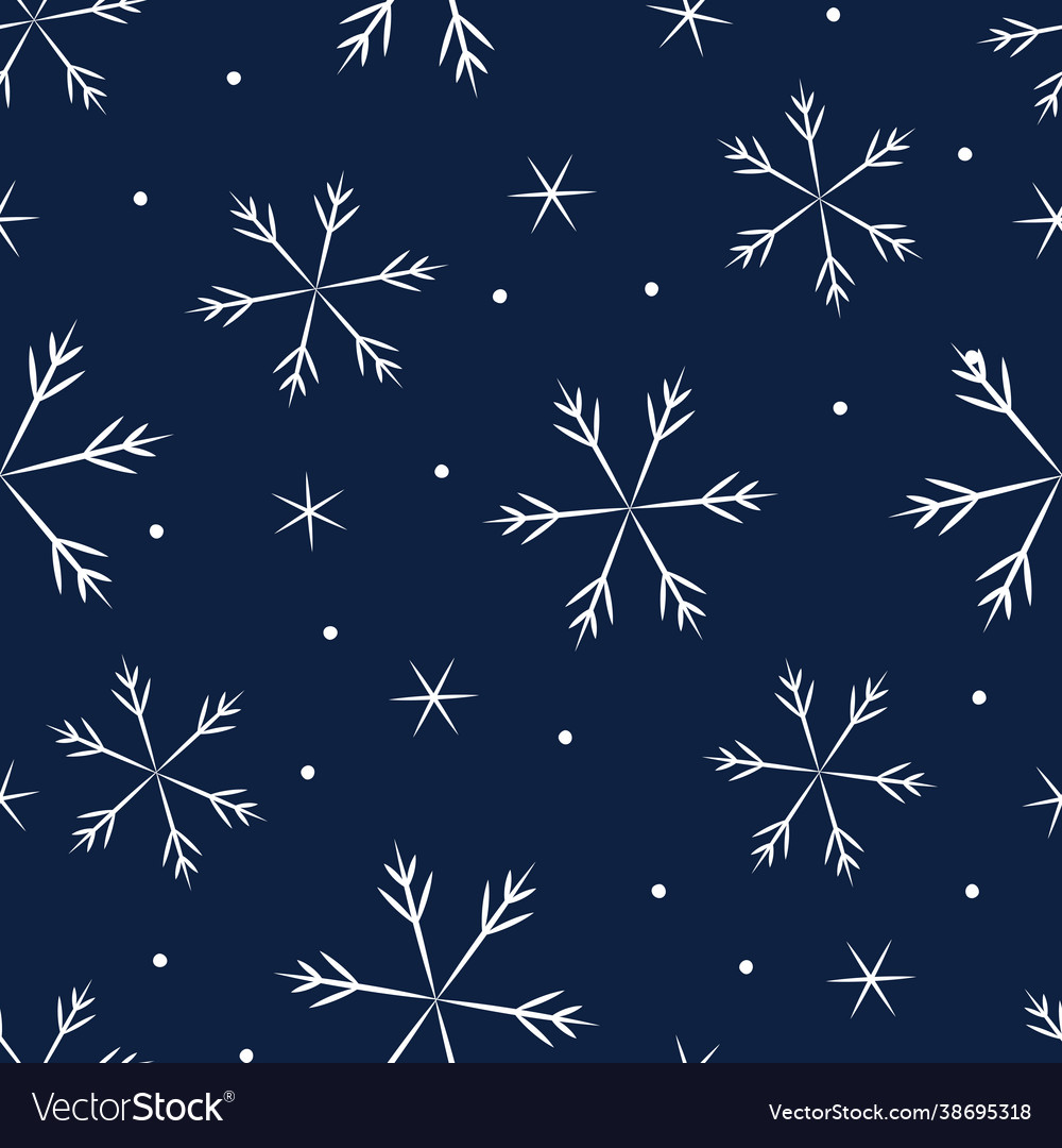 Christmas seamless pattern with snowflake print