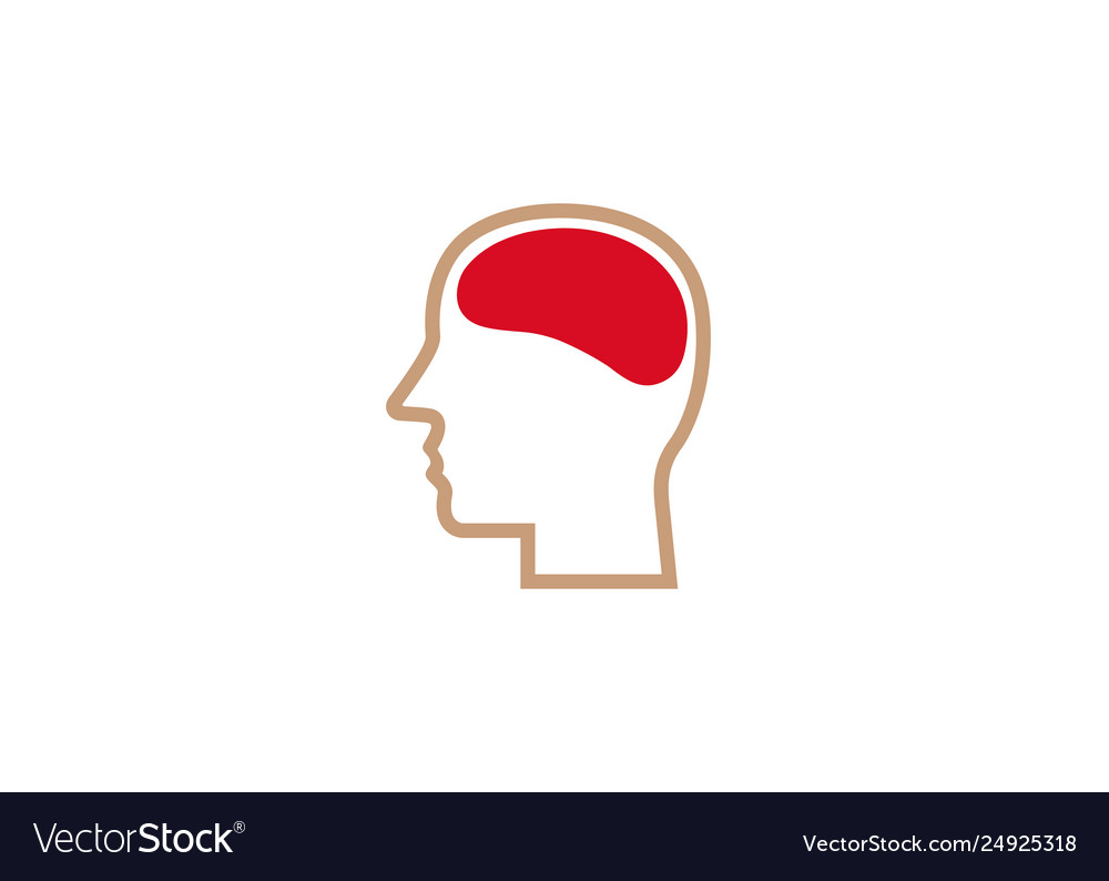 Creative head brain logo