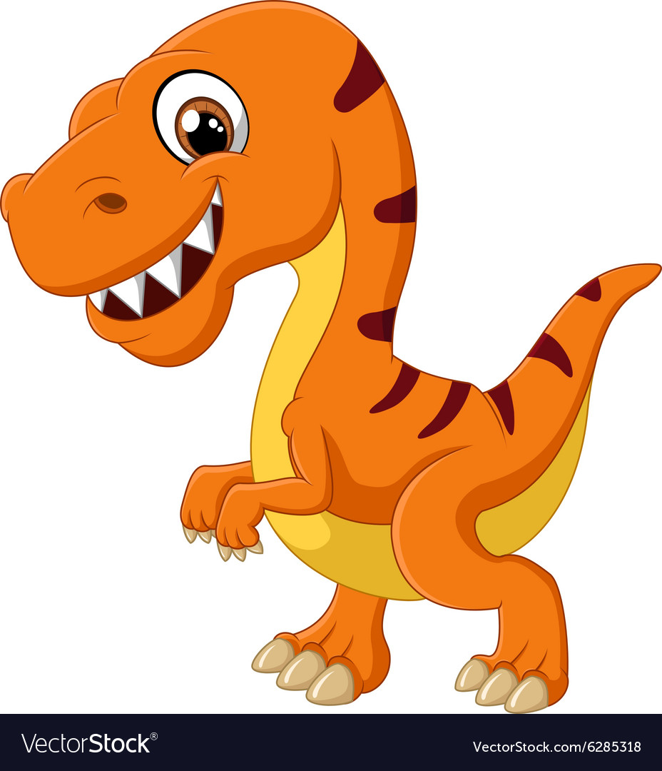 Cute Dinosaur Cartoon Royalty Free Vector Image