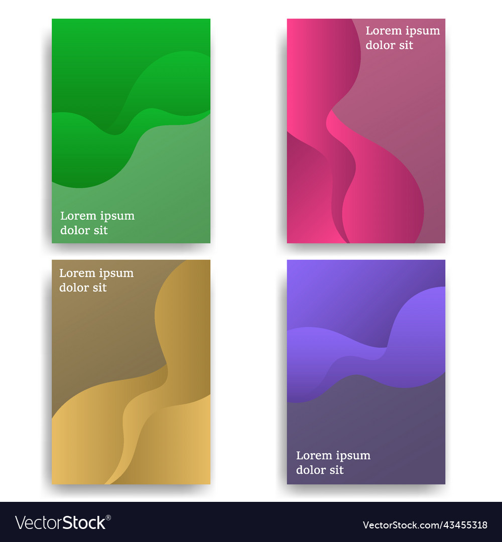 Gradient texture brochure cover set custom
