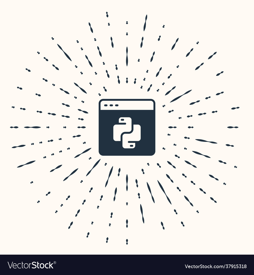 Grey python programming language icon isolated vector image Grey python programming language icon isolated