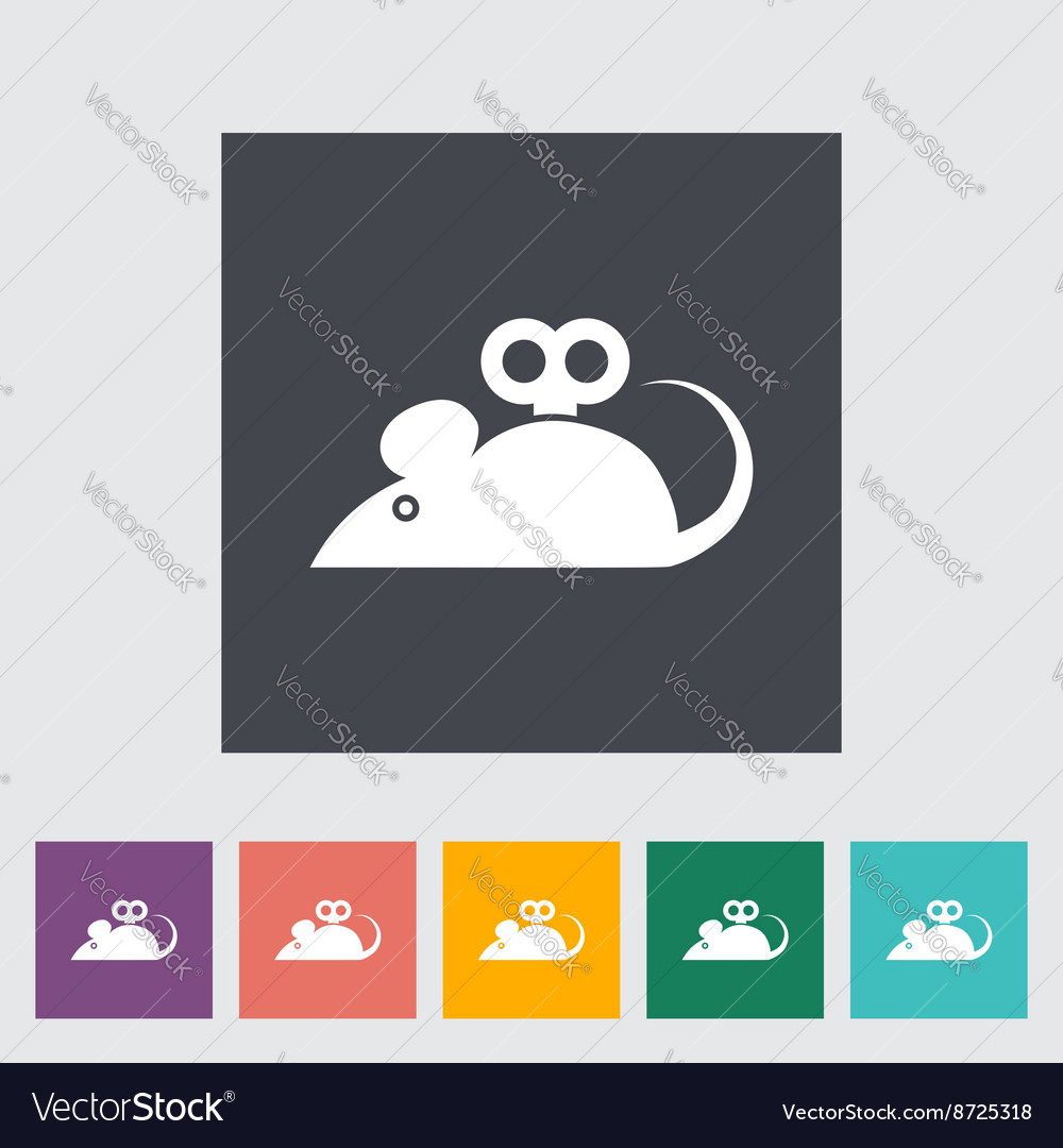 Mouse toy flat icon