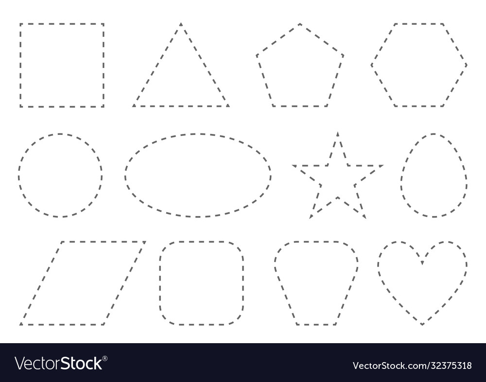 Practice drawing dashed line Royalty Free Vector Image