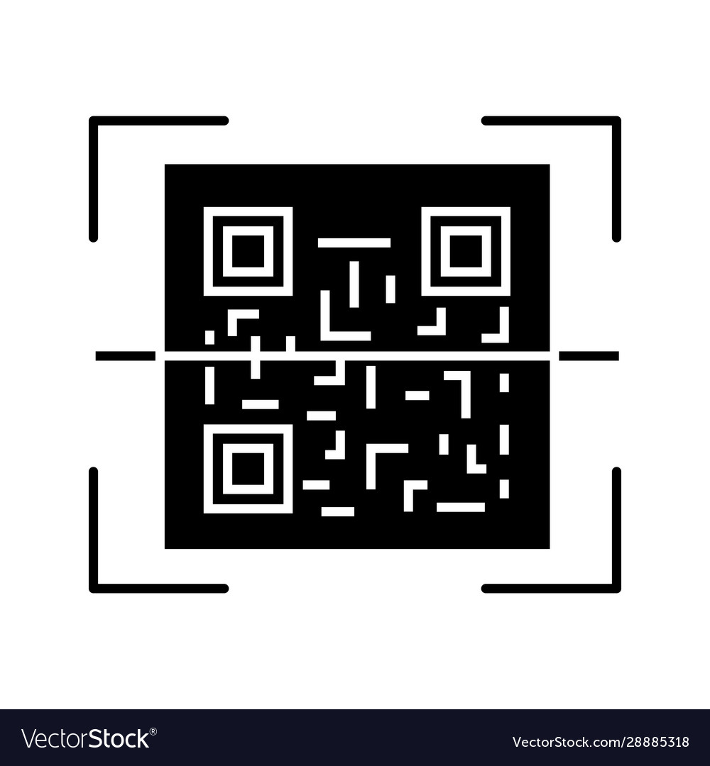 Qr code scanning glyph icon