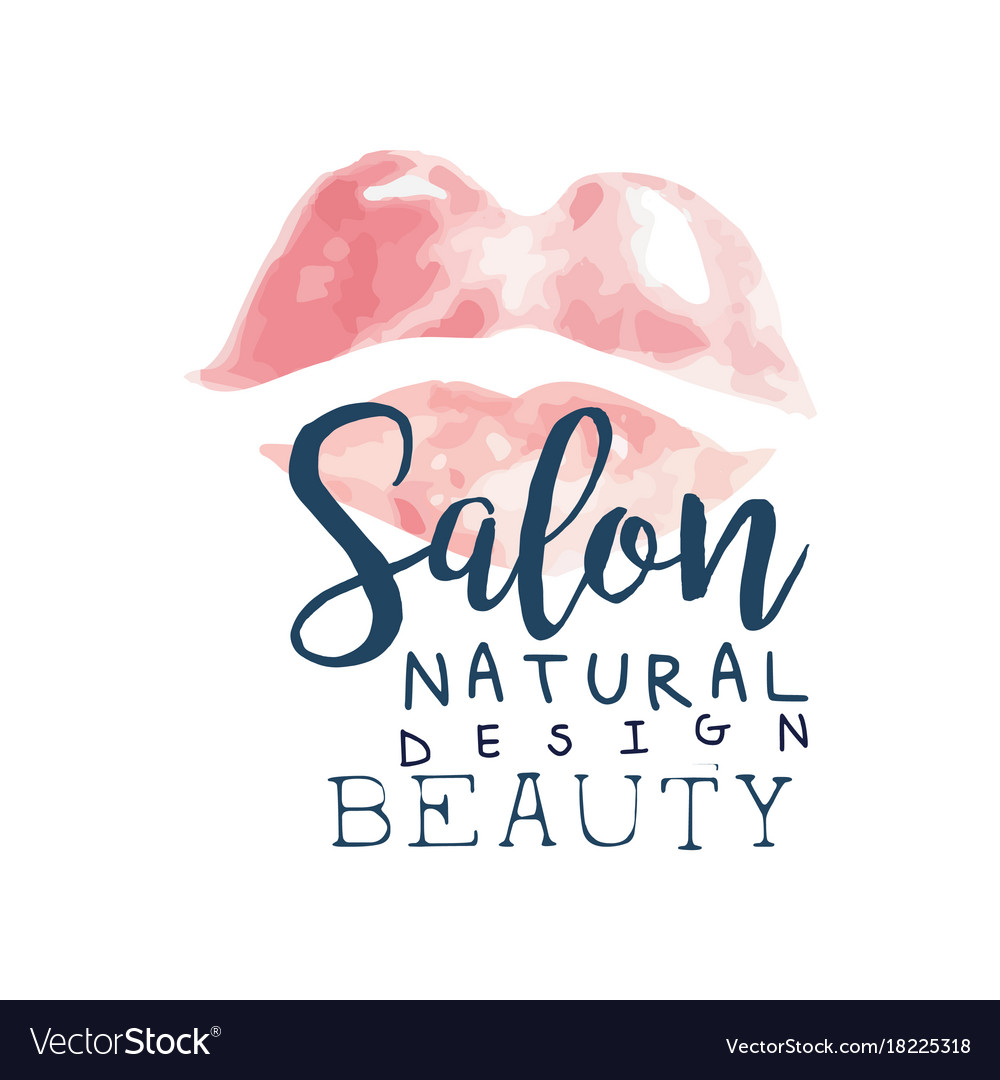 Salon natural beauty logo design label for hair