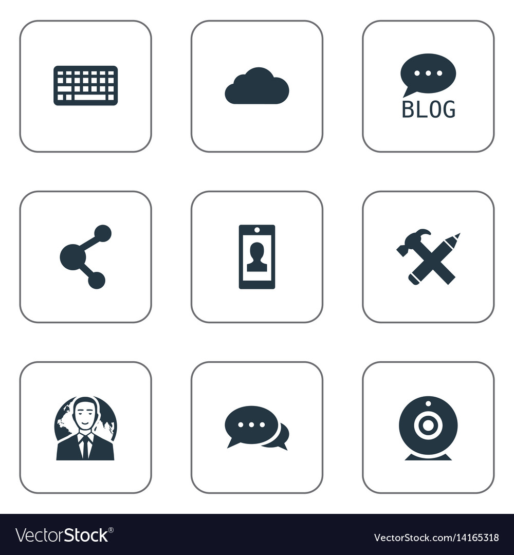 Set of simple user icons
