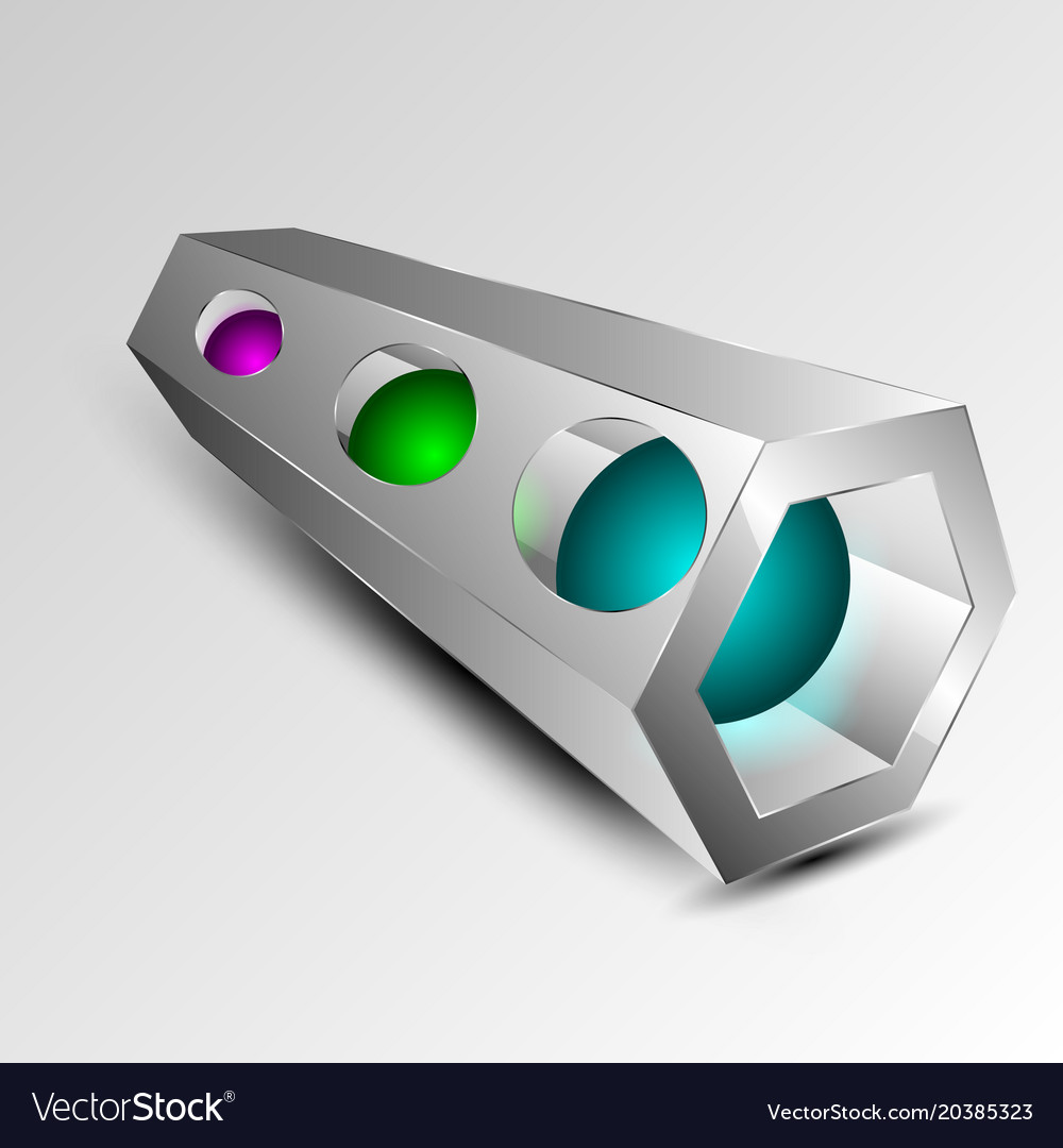 Download 3d rectangle in perspective with multi colored Vector Image