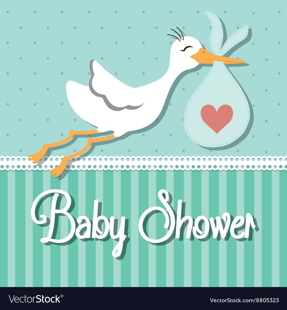 Babydusche Design Einladung Concep bunt