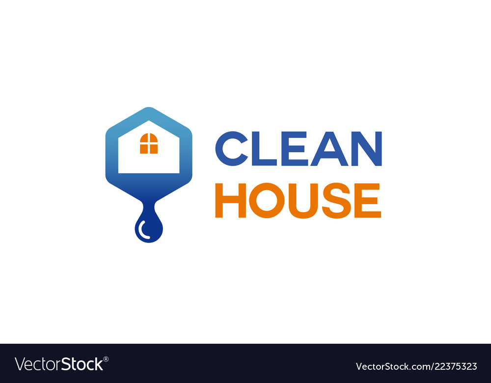 Blue house plumbing rologo Royalty Free Vector Image