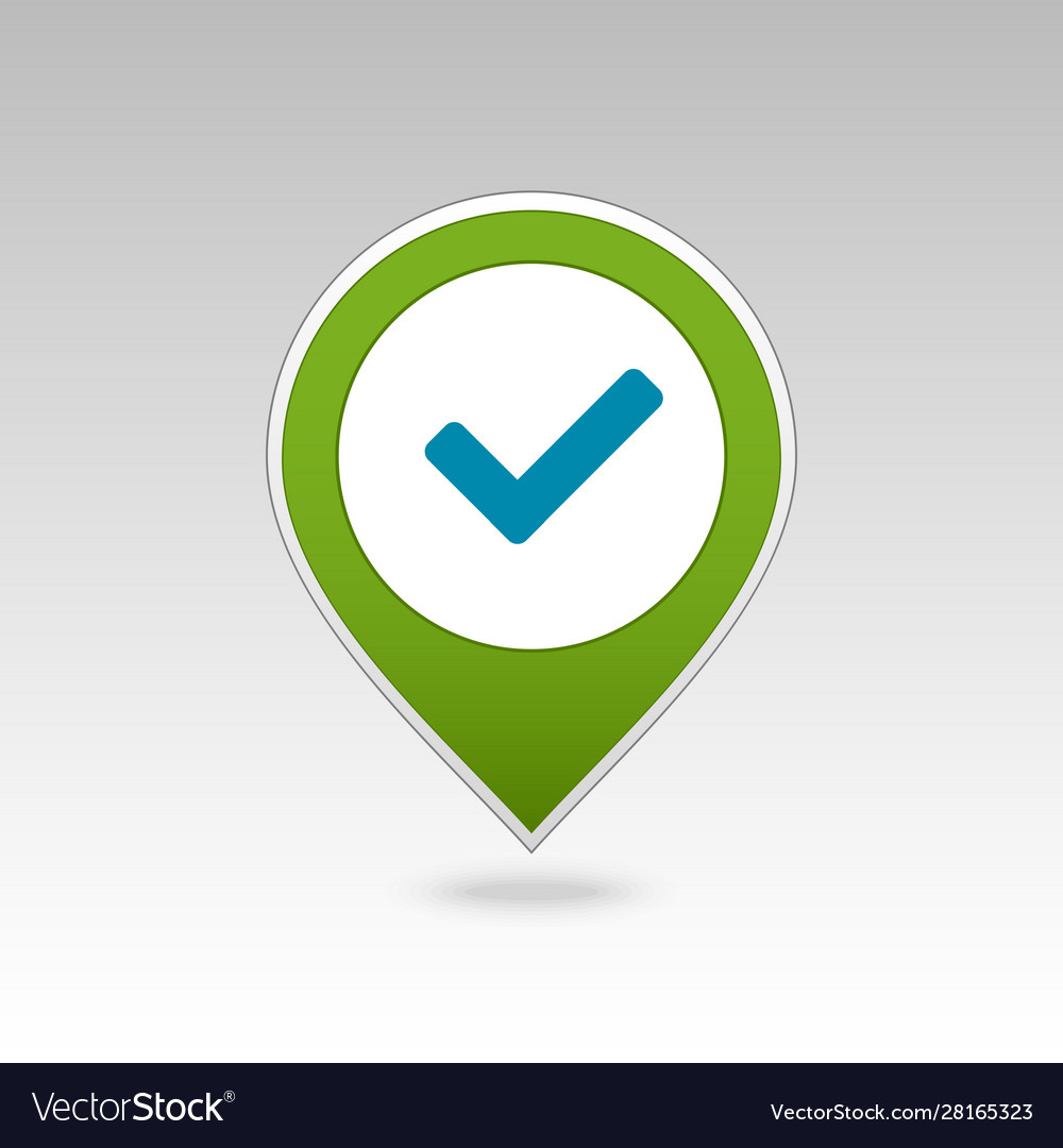 Check pin map icon pointer markers