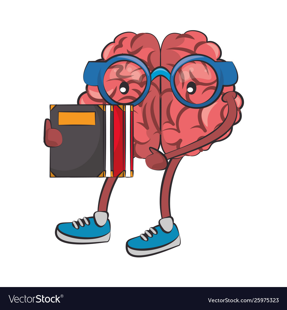 Human brain intelligence and creativity cartoons Vector Image