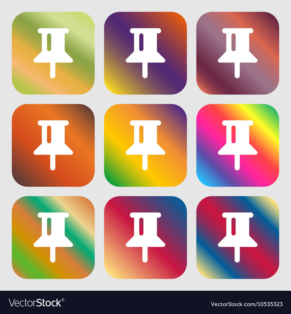 Map pointer gps location icon nine buttons