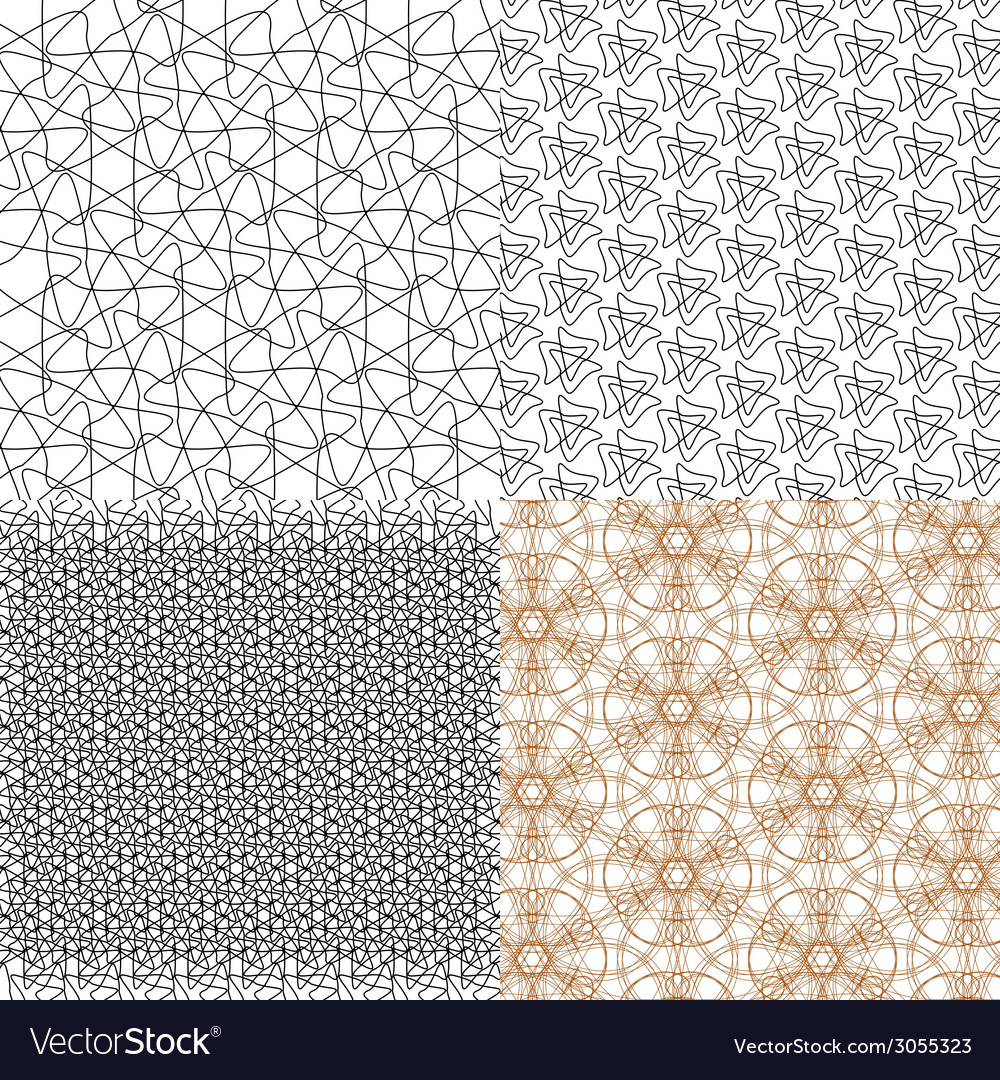 Set of geometric pattern in op art design