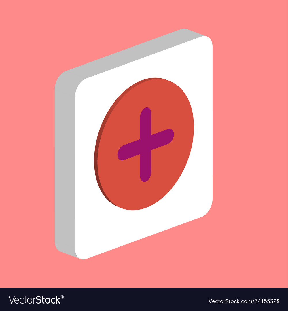Add plus simple icon symbol design template
