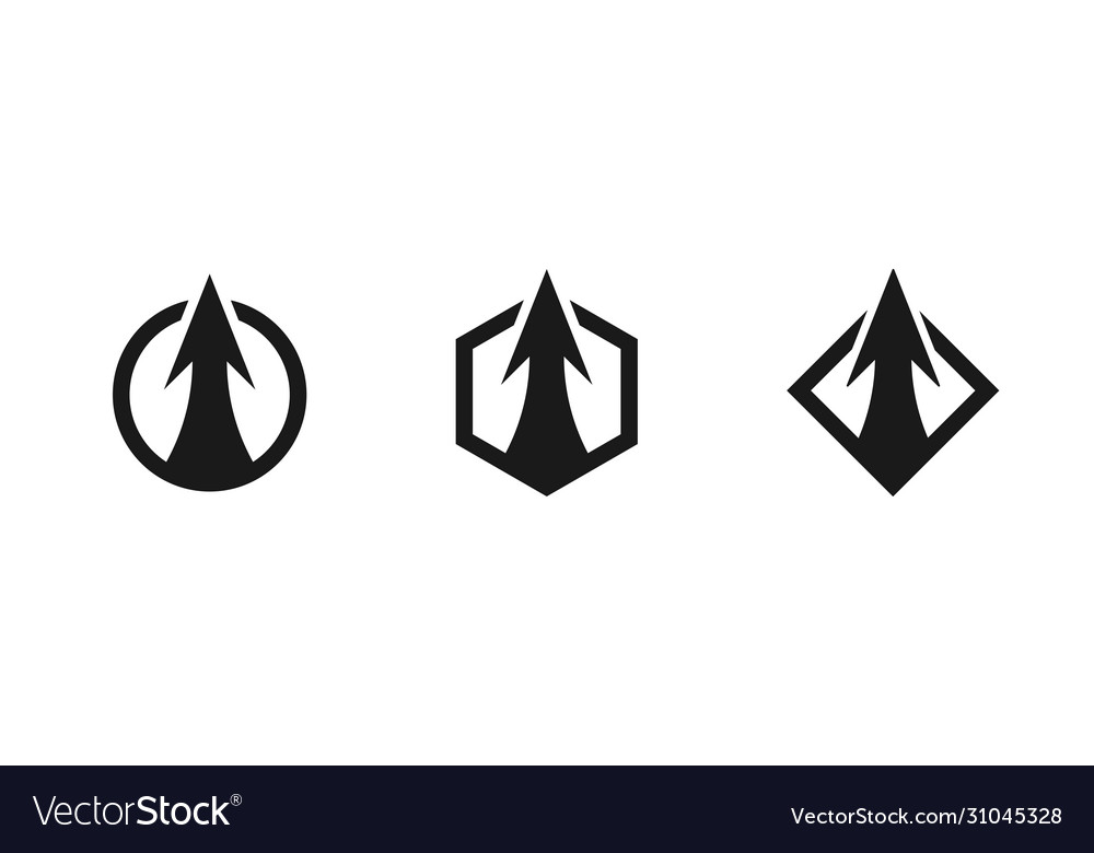 Arrow in a circle cursor icon set up logo vector image Arrow in a circle cursor icon set up logo