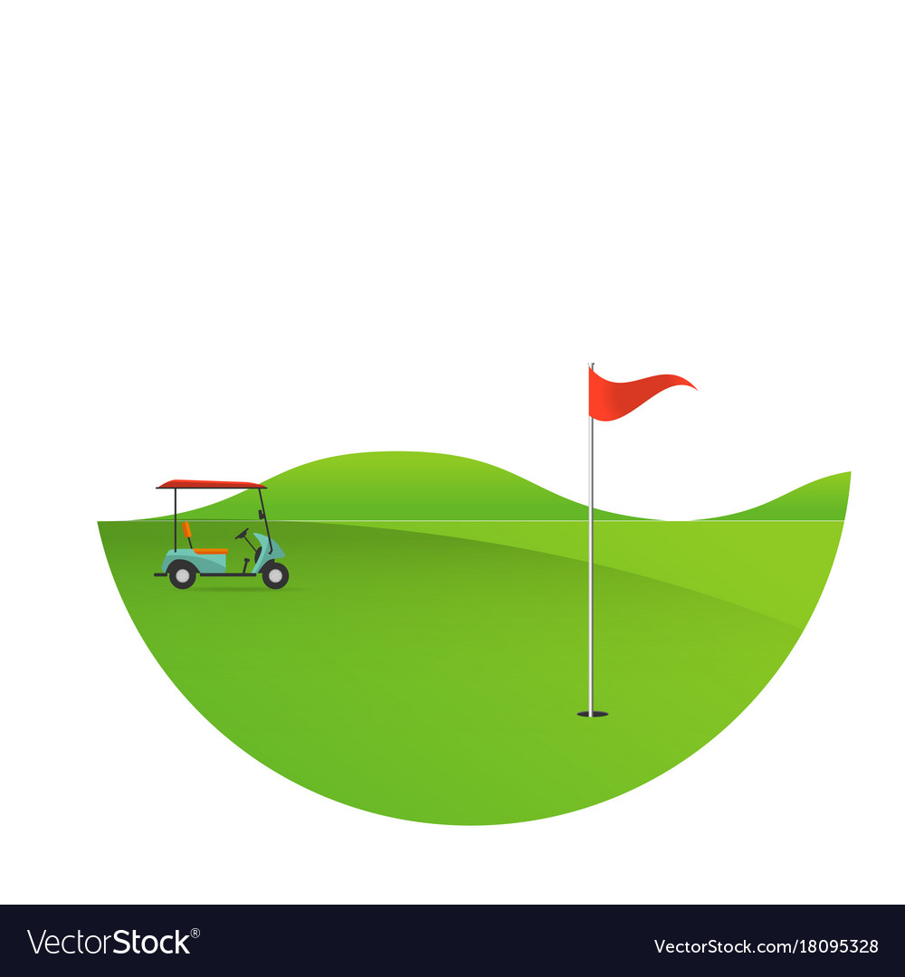 Background of golf field Royalty Free Vector Image