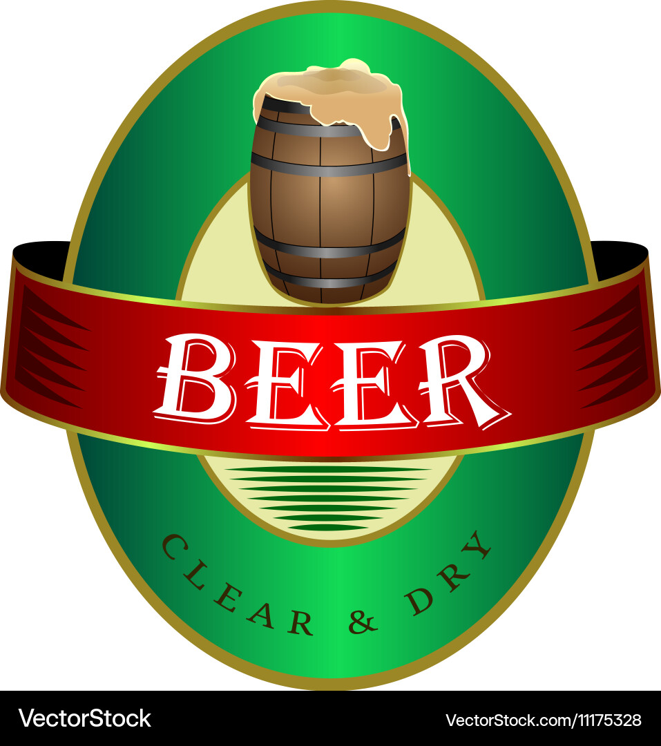 Beer label Royalty Free Vector Image - VectorStock