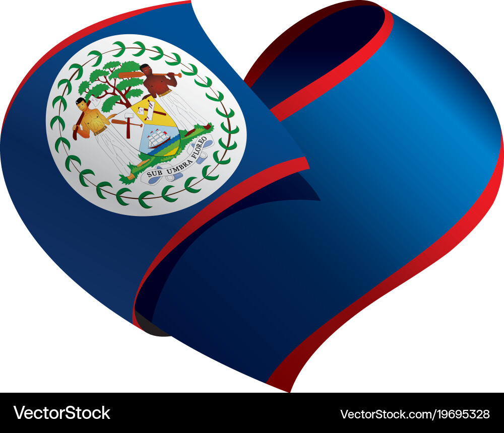 Belize flag Royalty Free Vector Image - VectorStock