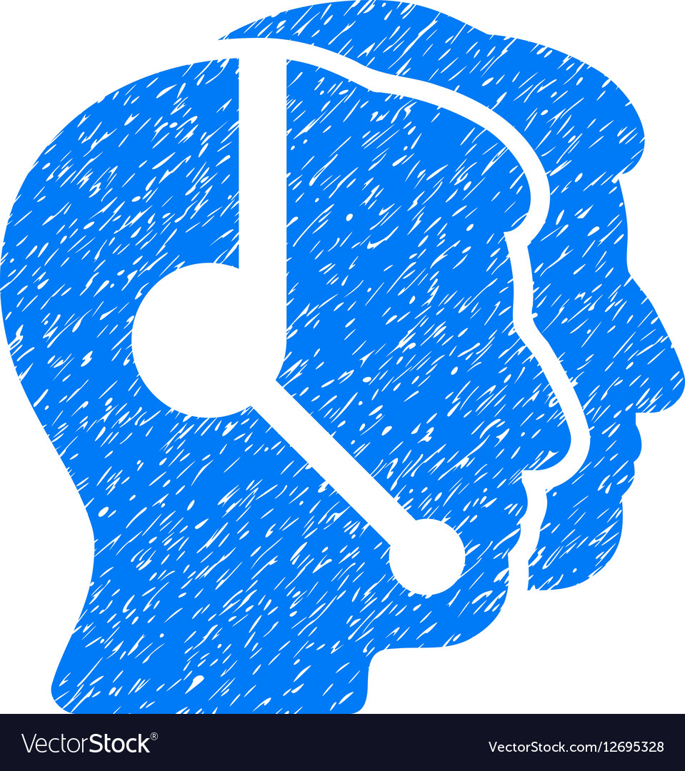 Call center operators grainy texture icon