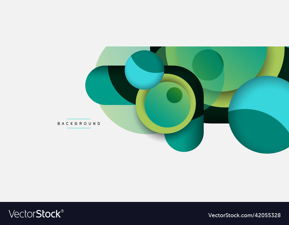 Circle and round shapes abstract background vector image Circle and round shapes abstract background