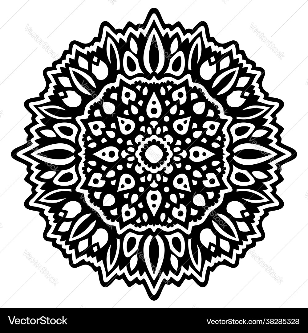 Clip art with isolated eastern pattern Royalty Free Vector