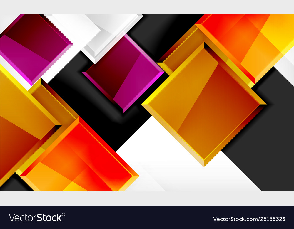 Colorful square and rectangle blocks background vector image Colorful square and rectangle blocks background
