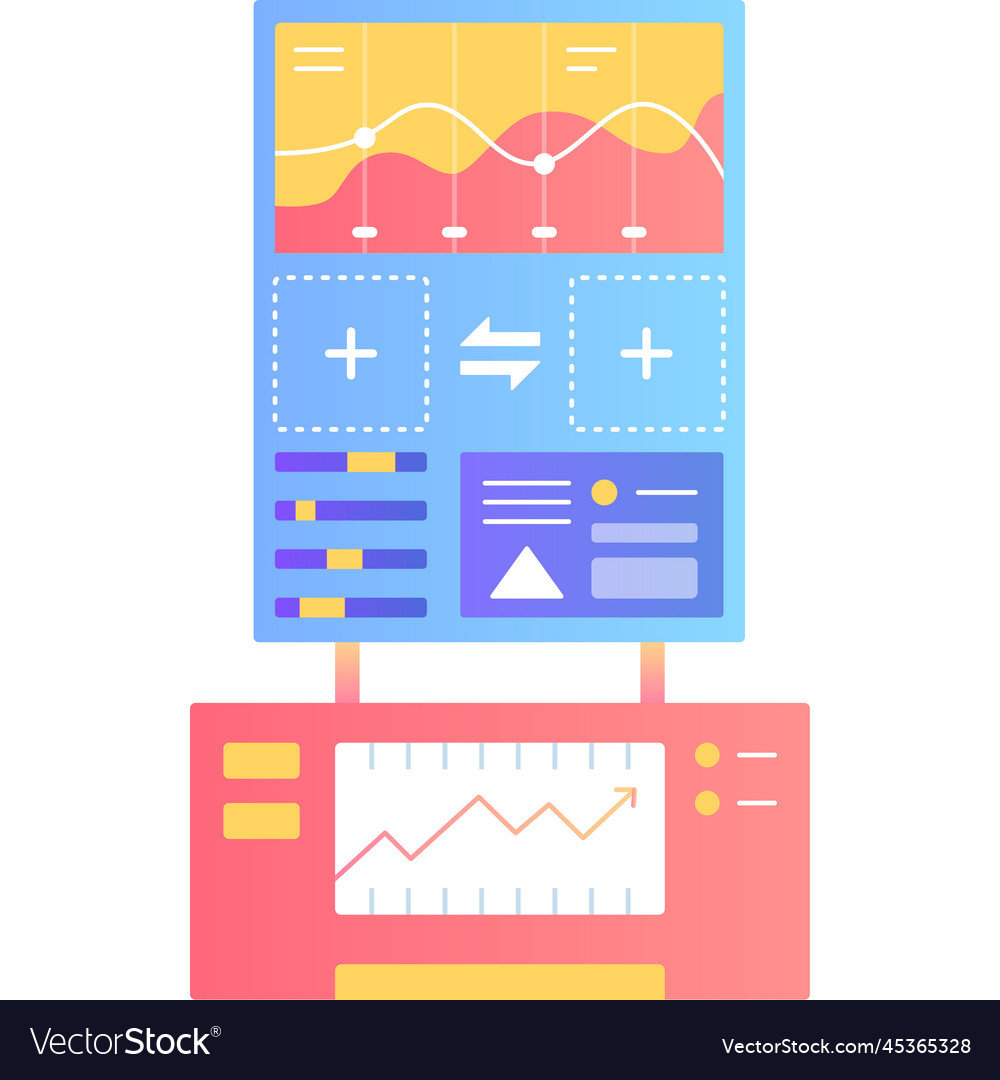 Crypto currency graph and chart icon