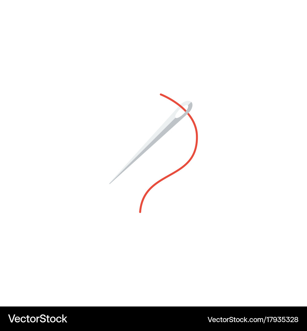 Flat icon sewing element Royalty Free Vector Image