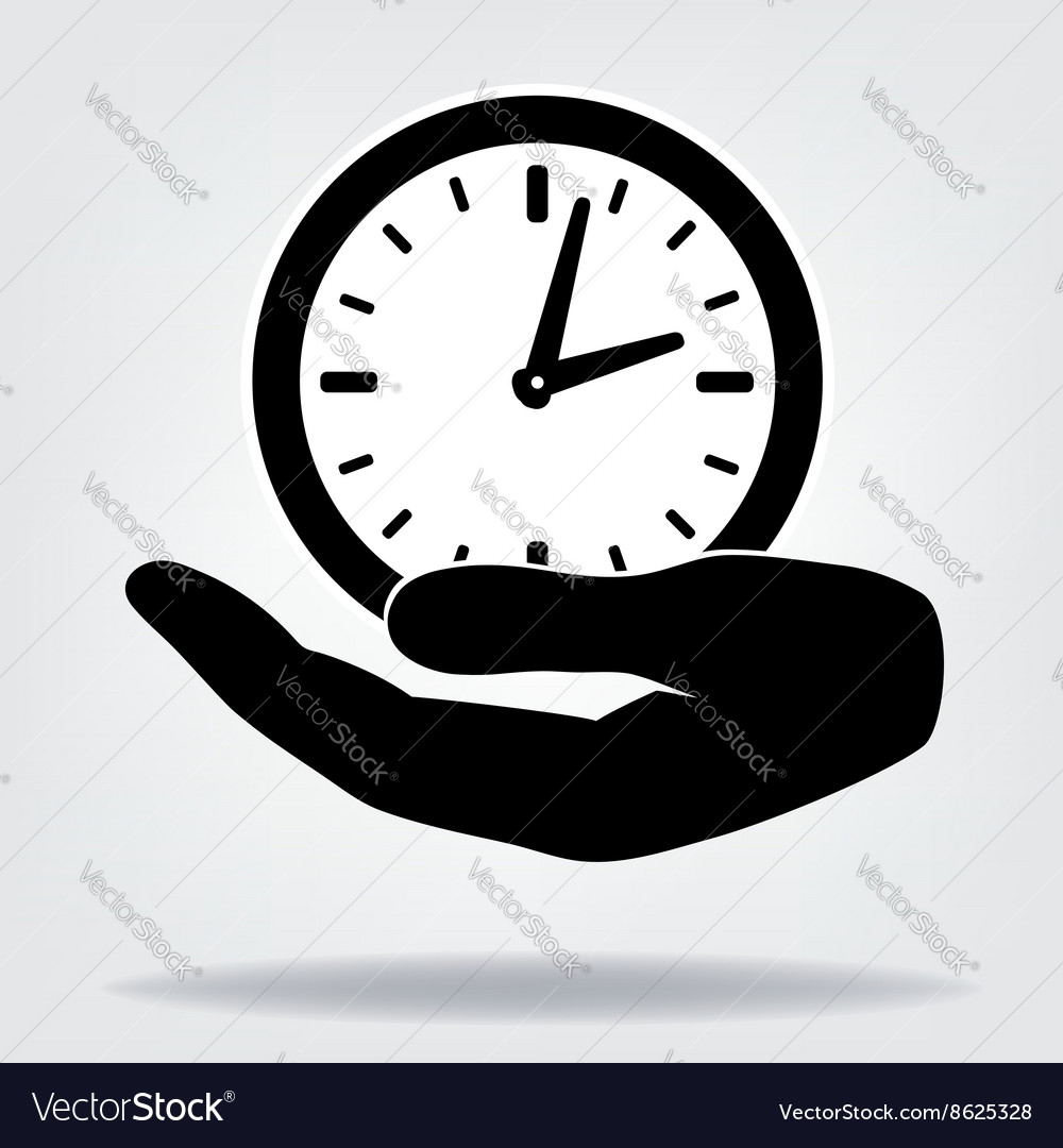 Hand with clock
