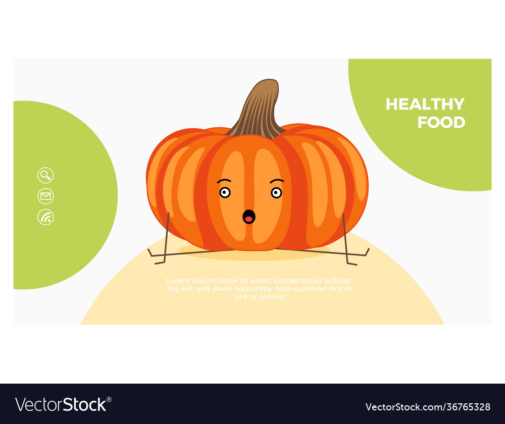 Healthy food banner template flat