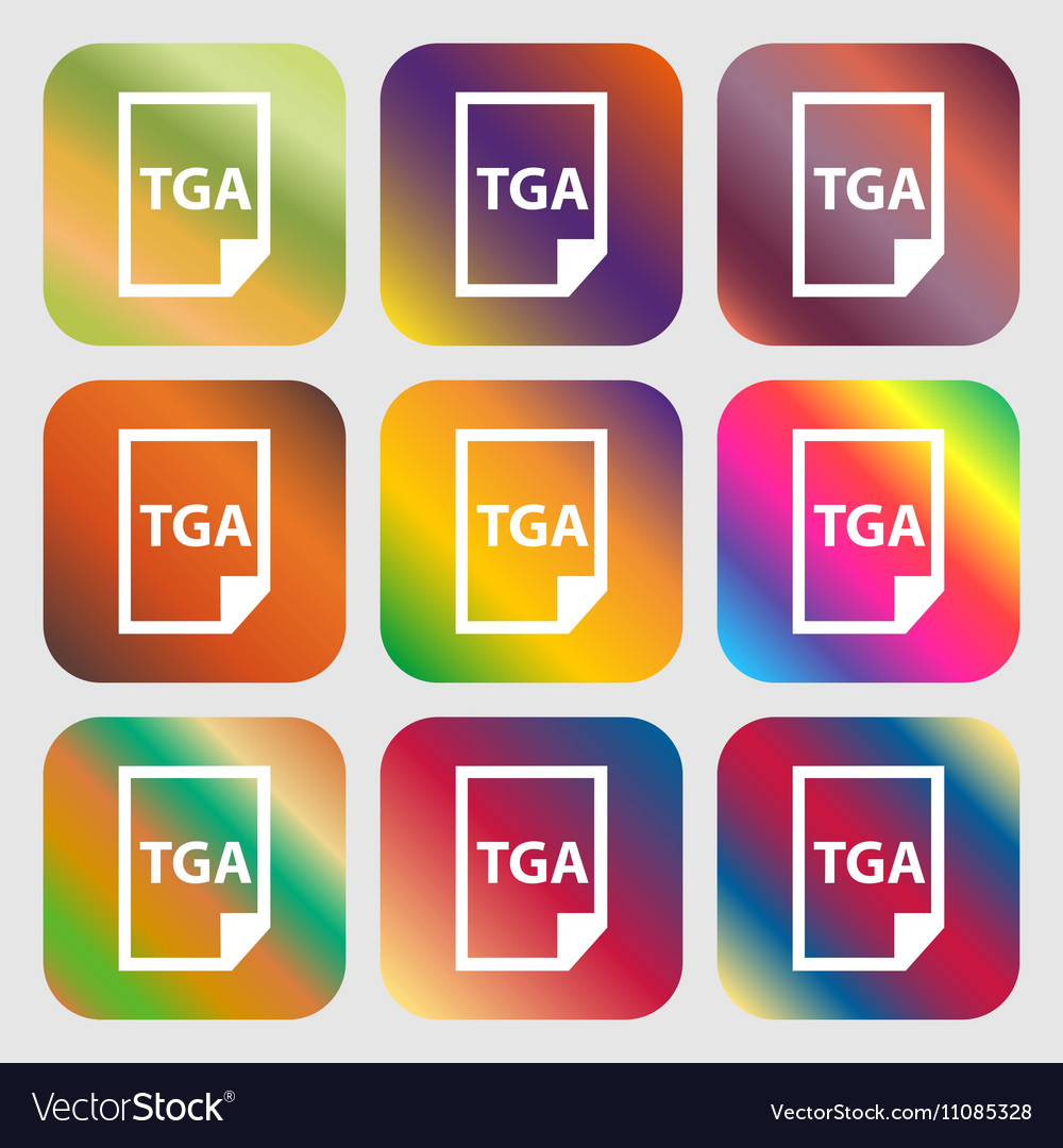 Image file type format tga icon nine buttons