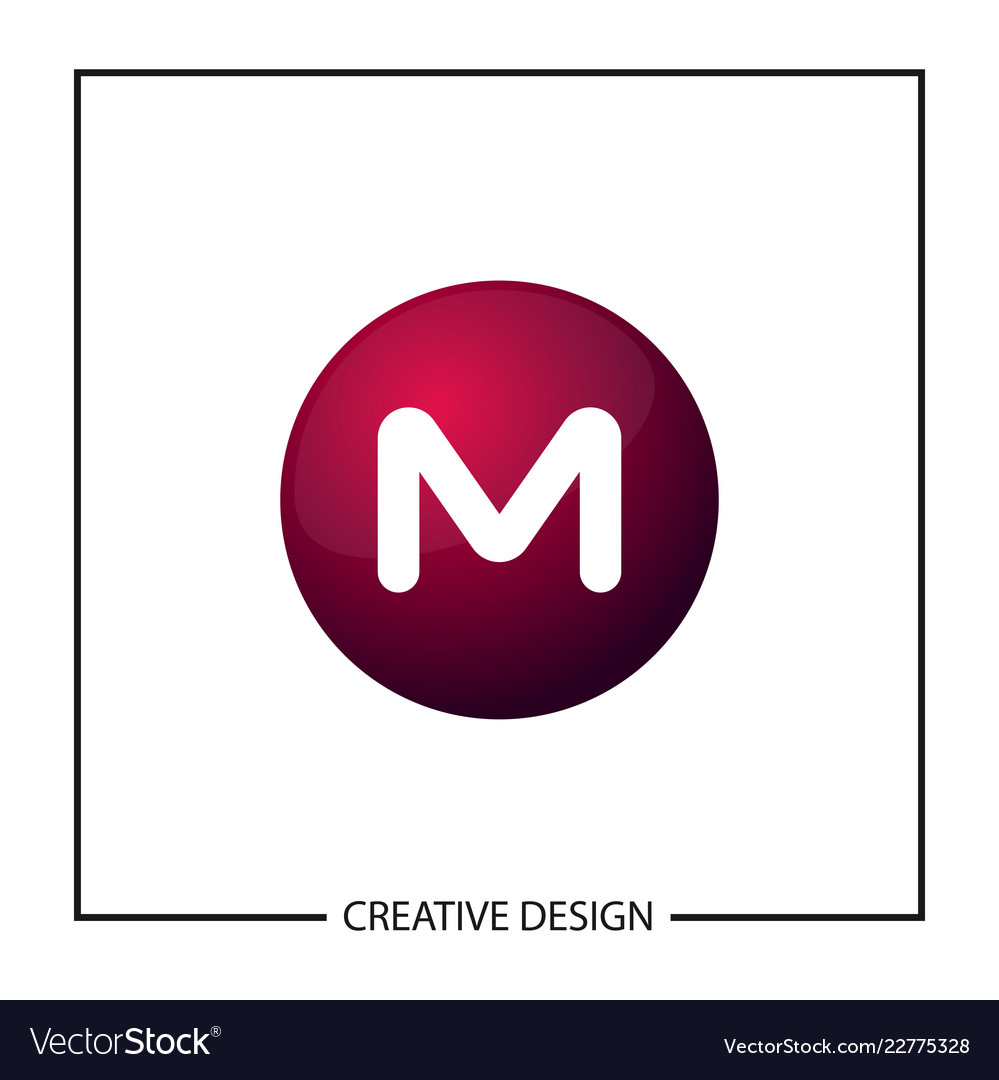 Initial letter m logo template design