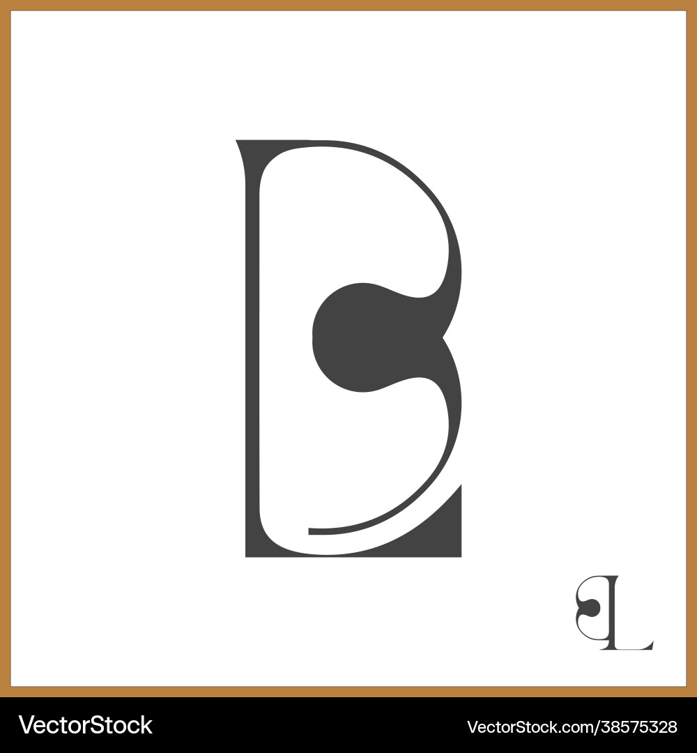 Lb Or Bl Logo And Icon Design Royalty Free Vector Image