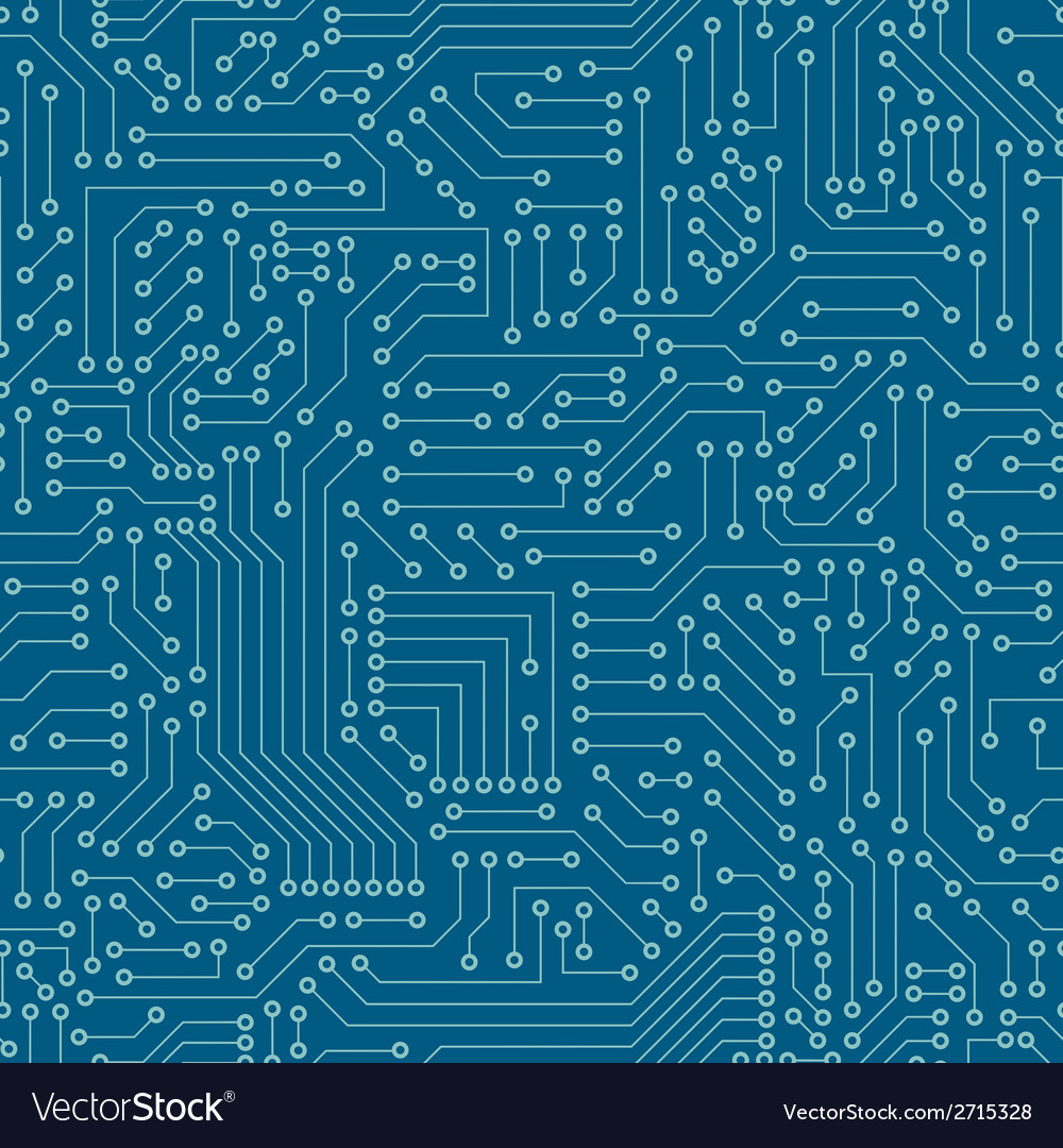 Seamless Pattern Computer Circuit Board Royalty Free Vector