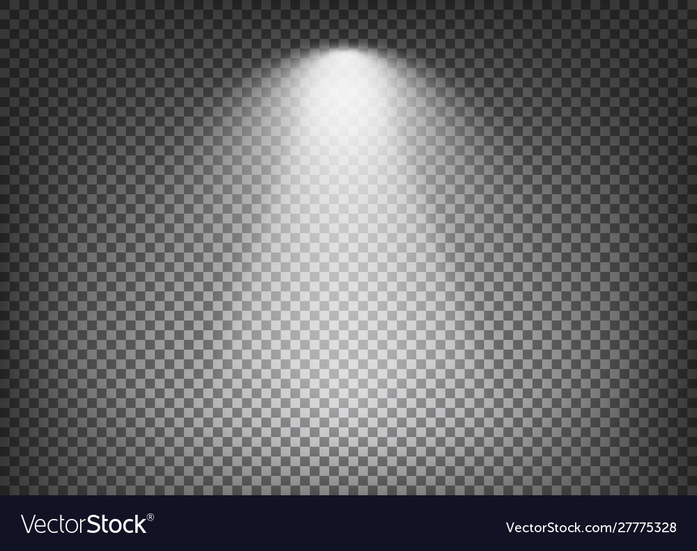 Spotlight effect on transparent background Vector Image