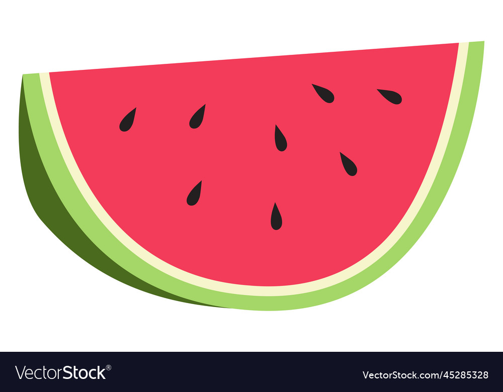 Watermelon slice fresh summer symbol juicy sweet Vector Image