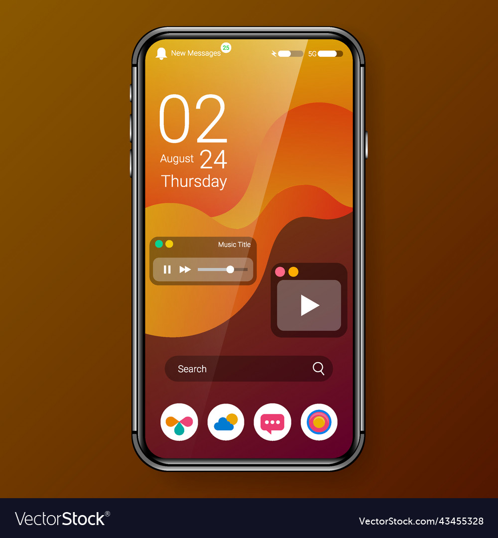 Wave gradient screen mode user interface
