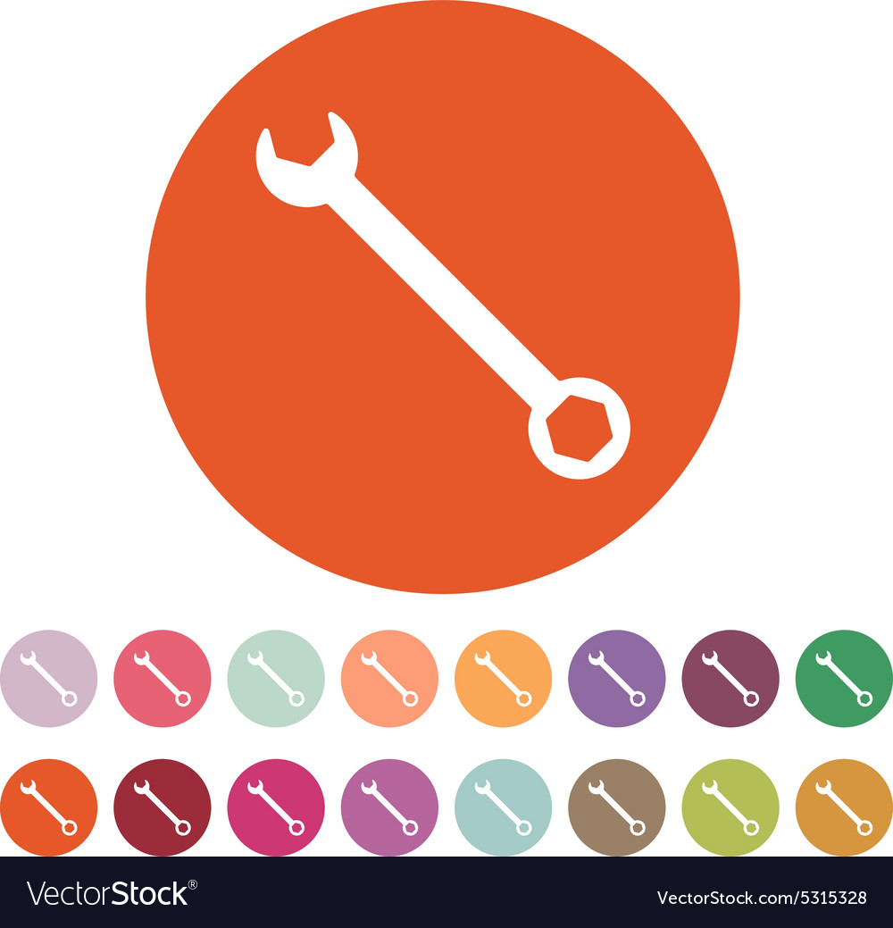 Wrench icon settings symbol flat