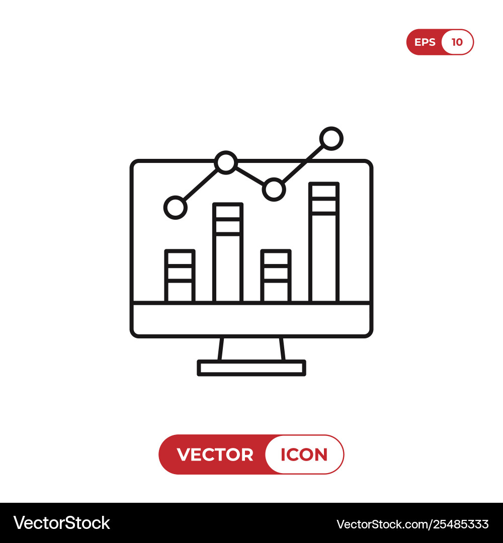 Analytics icon Royalty Free Vector Image - VectorStock