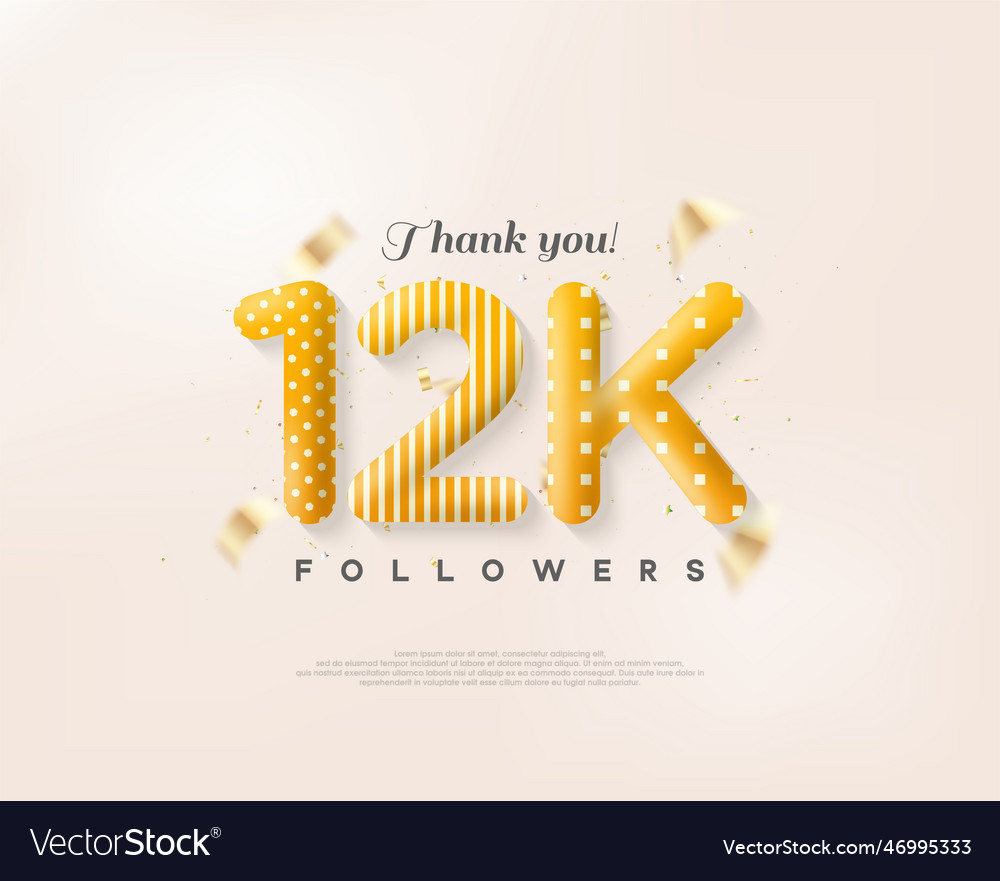 Beautiful design with 12k speech numbers Vector Image