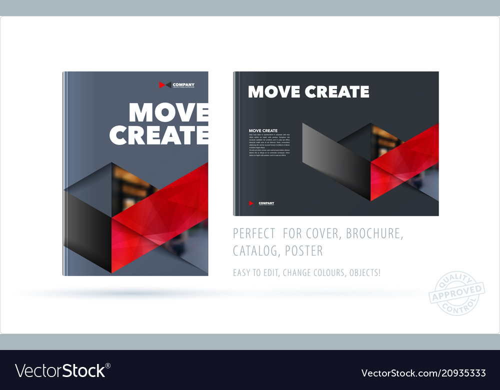 Brochure design triangles template colourful