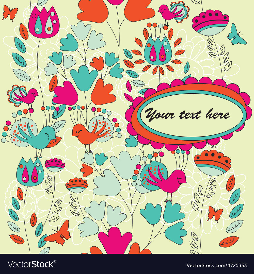 Card for your text with a seamless pattern