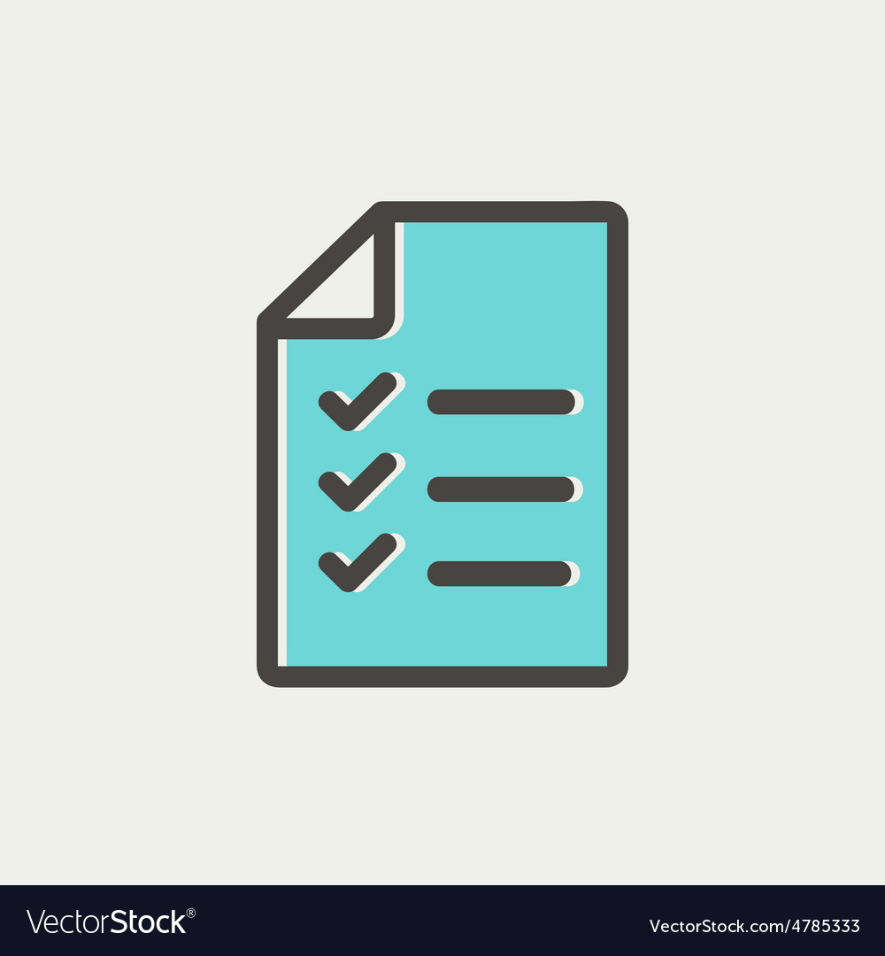Checklist list thin line icon
