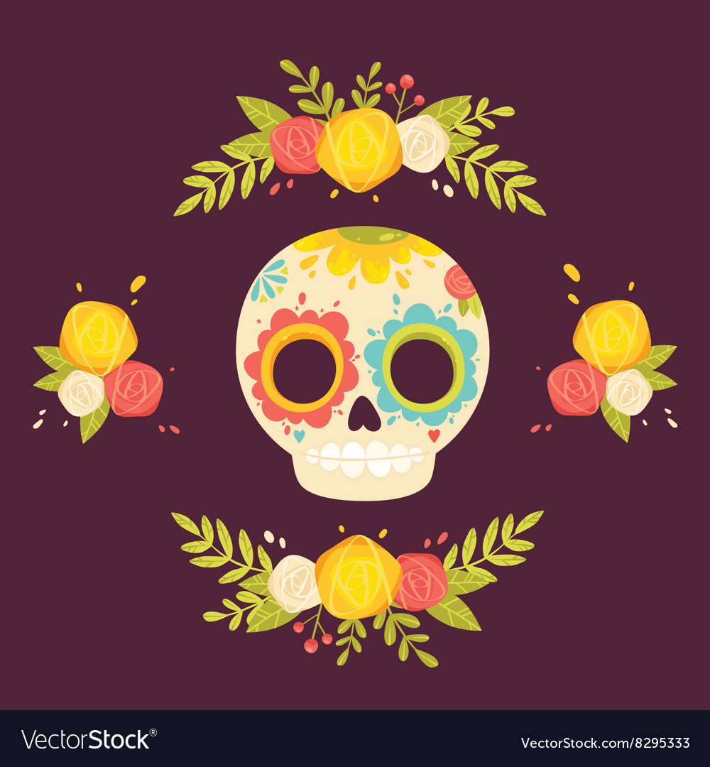 Day of the dead colorful Royalty Free Vector Image