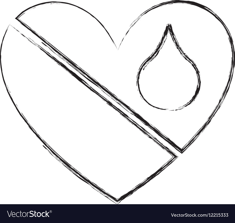 Heart with blood drop icon