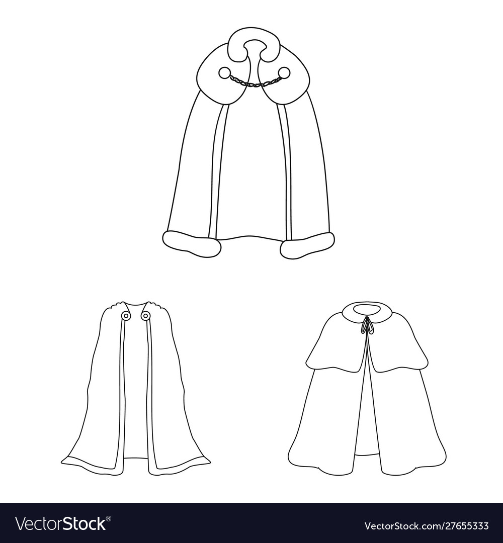 Isolated object robe and garment logo set